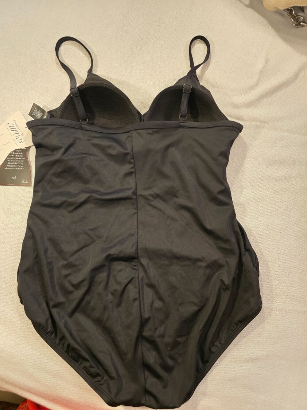 Embrace Your Curves by Miracle Brands Swimsuit Black One Piece 2X NWT - Picture 6 of 16